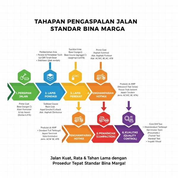 Tahapan Pengaspalan Jalan
