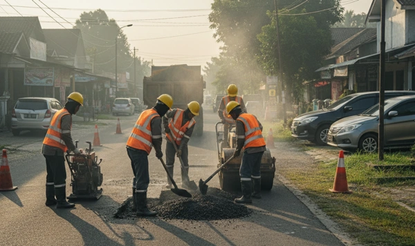 patching jalan rumah aspal